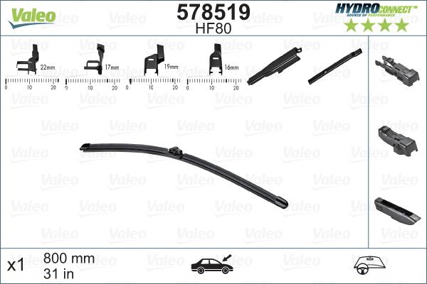 VALEO 578519 — Pióro wycieraczki