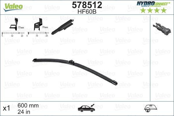 VALEO 578512 — Pióro wycieraczki