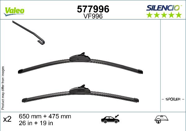 VALEO 577996 - Pióra wycieraczek
