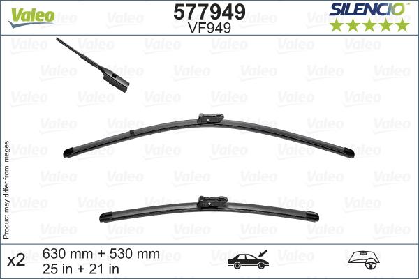 VALEO 577949 - Pióra wycieraczek