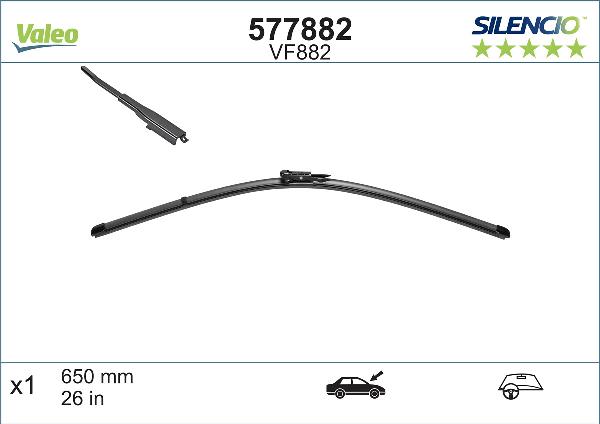 VALEO 577882 - Pióra wycieraczek