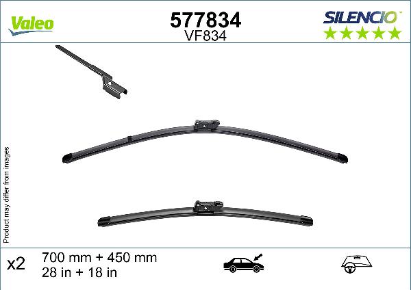 VALEO 577834 - Pióra wycieraczek