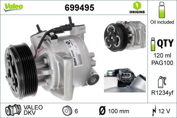 VALEO 699495 — Kompresor, klimatyzacja