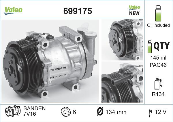 VALEO 699175 — Kompresor, klimatyzacja