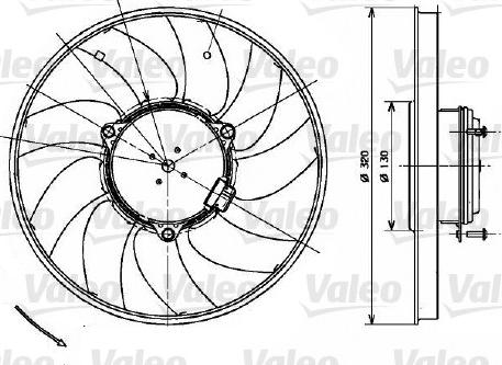 VALEO 696083 — Wentylator, chłodzenie silnika