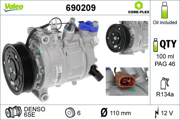 VALEO 690209 — Kompresor, klimatyzacja