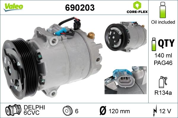 VALEO 690203 — Kompresor, klimatyzacja