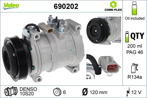 VALEO 690202 — Kompresor, klimatyzacja