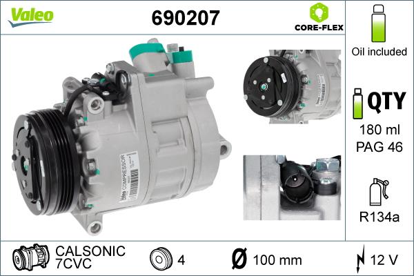 VALEO 690207 — Kompresor, klimatyzacja