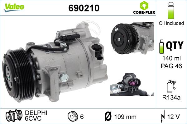VALEO 690210 — Kompresor, klimatyzacja
