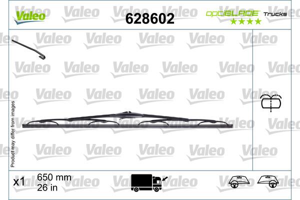 VALEO 628602 - Pióra wycieraczek