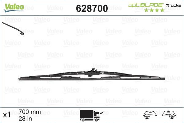 VALEO 628700 - Pióra wycieraczek