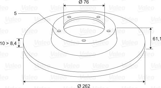 VALEO 197123 - HAM.TARCZA -T-CEED 06-          -262-10-