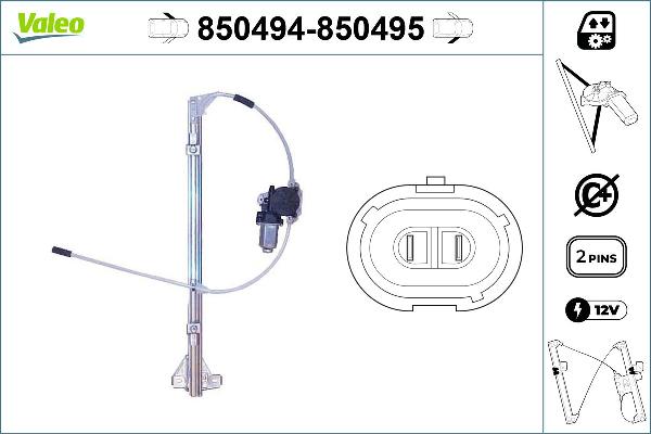 VALEO 850494 — Podnośnik szyby