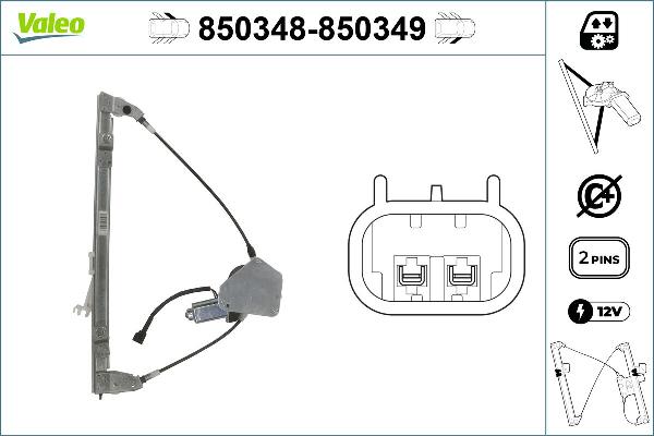 VALEO 850348 — Podnośnik szyby