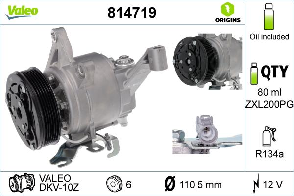 VALEO 814719 — Kompresor, klimatyzacja