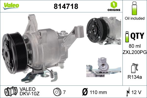 VALEO 814718 — Kompresor, klimatyzacja
