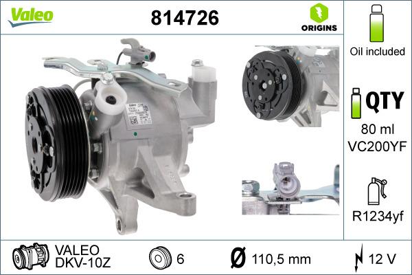 VALEO 814726 — Kompresor, klimatyzacja
