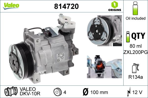 VALEO 814720 — Kompresor, klimatyzacja