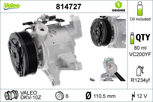VALEO 814727 — Kompresor, klimatyzacja