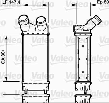 VALEO 818866 — Chłodnica powietrza doładowującego