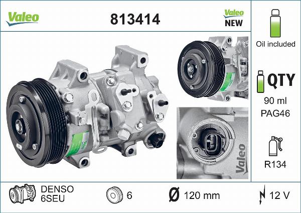 VALEO 813414 — Kompresor, klimatyzacja