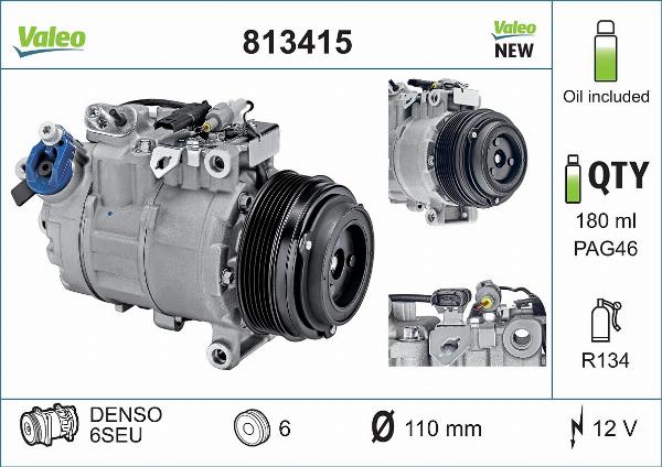 VALEO 813415 — Kompresor, klimatyzacja