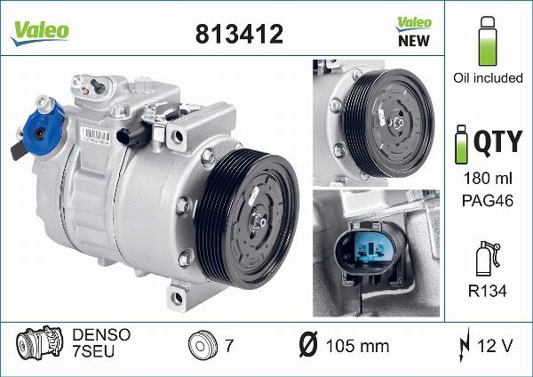 VALEO 813412 — Kompresor, klimatyzacja