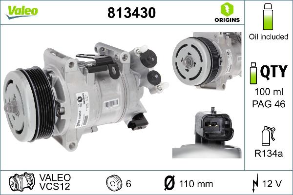 VALEO 813430 — Kompresor, klimatyzacja