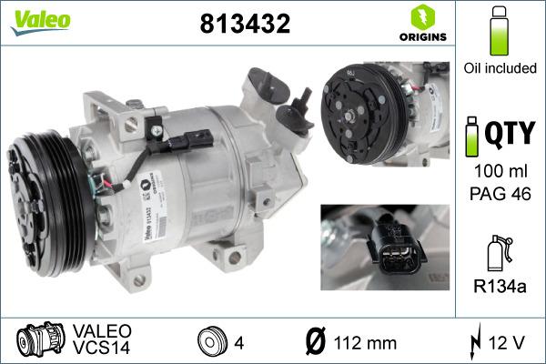 VALEO 813432 — Kompresor, klimatyzacja