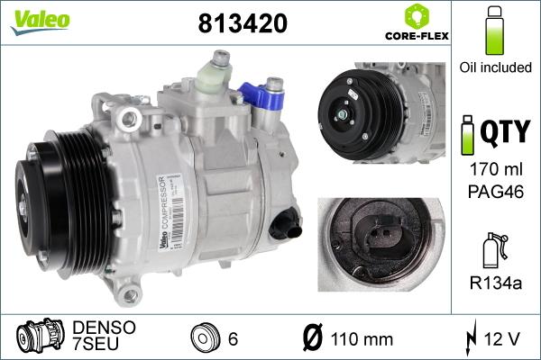 VALEO 813420 — Kompresor, klimatyzacja