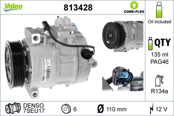 VALEO 813428 — Kompresor, klimatyzacja