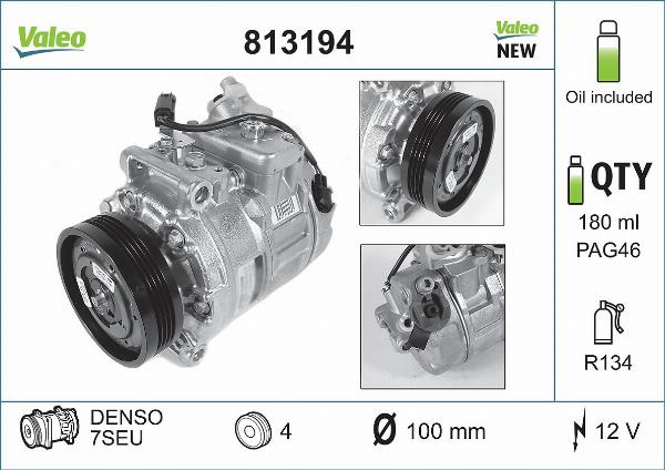 VALEO 813194 — Kompresor, klimatyzacja