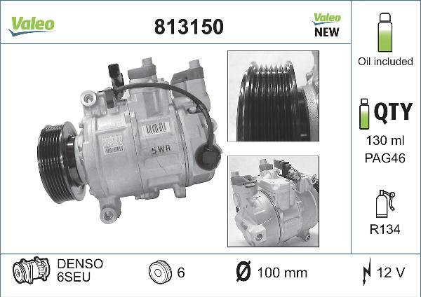VALEO 813150 — Kompresor, klimatyzacja