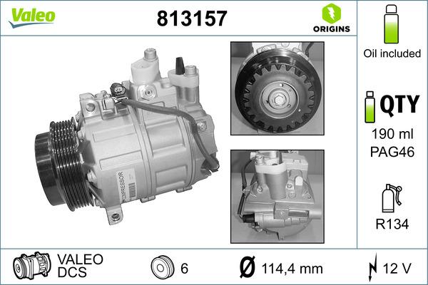 VALEO 813157 — Kompresor, klimatyzacja