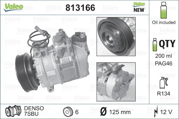 VALEO 813166 - Kompresor klimatyzacji