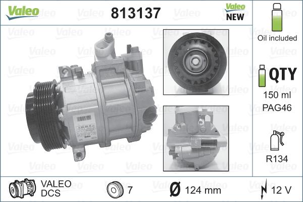 VALEO 813137 - Kompresor klimatyzacji