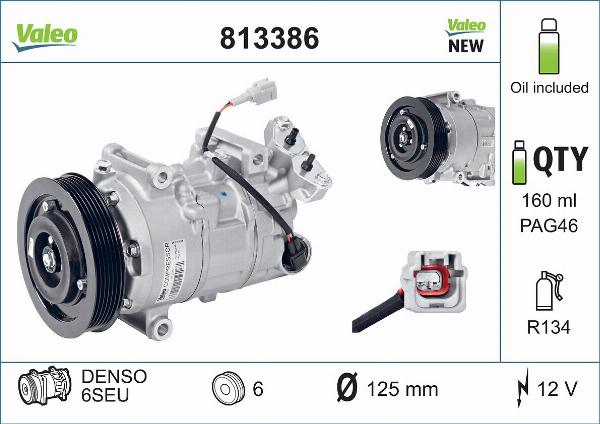 VALEO 813386 — Kompresor, klimatyzacja