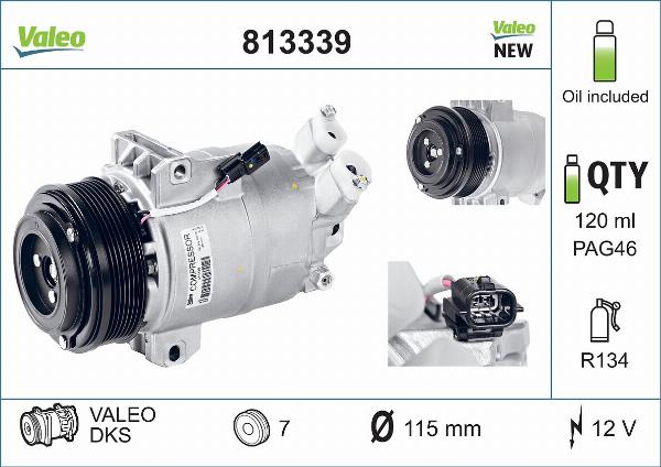 VALEO 813339 - Kompresor klimatyzacji