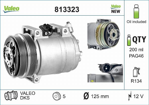 VALEO 813323 — Kompresor, klimatyzacja