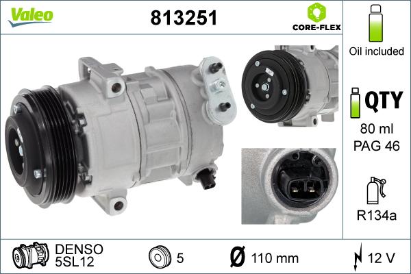 VALEO 813251 — Kompresor, klimatyzacja