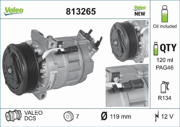 VALEO 813265 — Kompresor, klimatyzacja