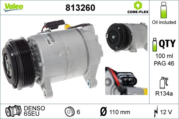 VALEO 813260 — Kompresor, klimatyzacja