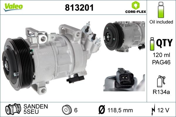 VALEO 813201 — Kompresor, klimatyzacja