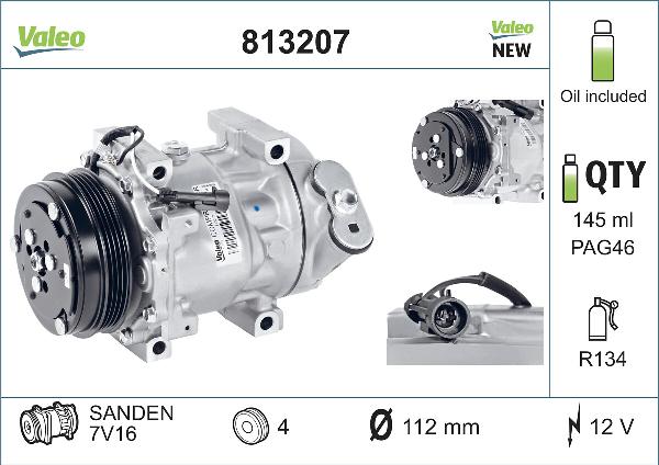 VALEO 813207 - Kompresor klimatyzacji