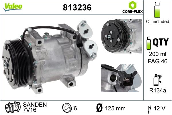 VALEO 813236 — Kompresor, klimatyzacja