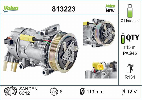 VALEO 813223 — Kompresor, klimatyzacja