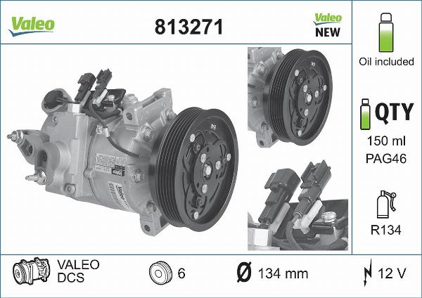 VALEO 813271 — Kompresor, klimatyzacja