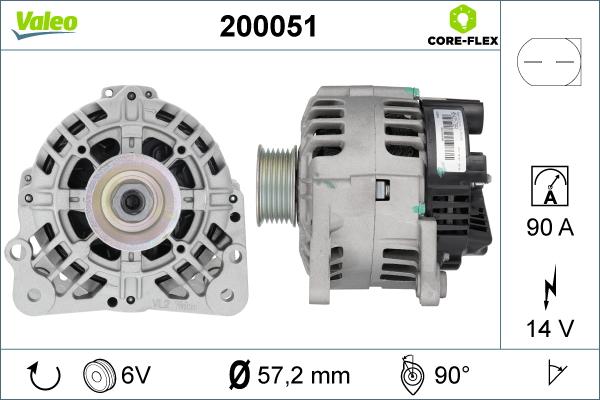 VALEO 200051 — Alternator
