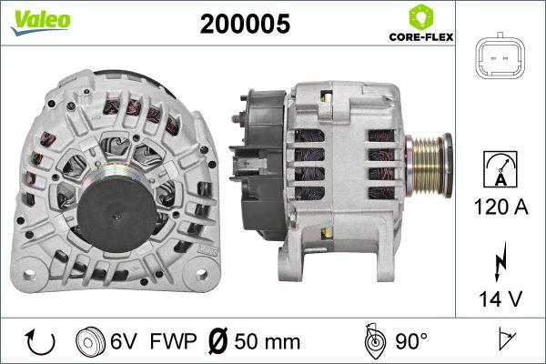 VALEO 200005 - ALTERNATOR MITSUBISHI REGENEROWANY